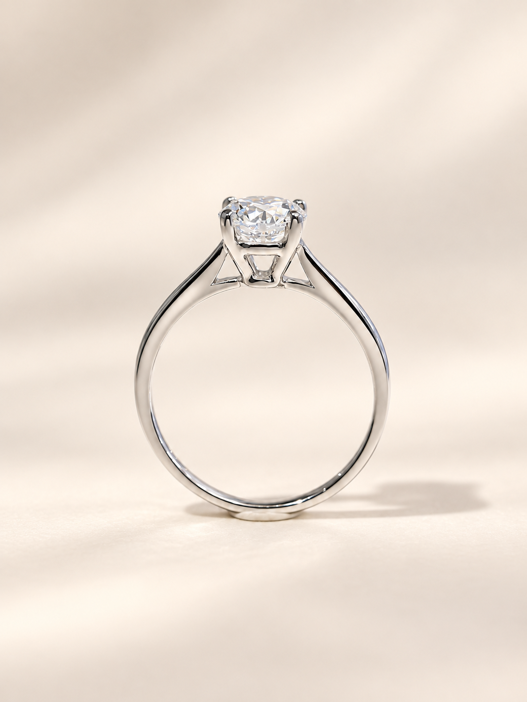 Classic Round Four-Prong Solitaire Lab-Grown Diamond Ring – Custom Lab-Grown Diamond