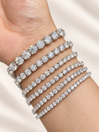 Classic Round Brilliant Lab-Grown Diamond Solitaire Tennis Bracelet