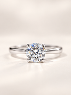 Classic Round Four-Prong Solitaire Lab-Grown Diamond Ring – Custom Lab-Grown Diamond