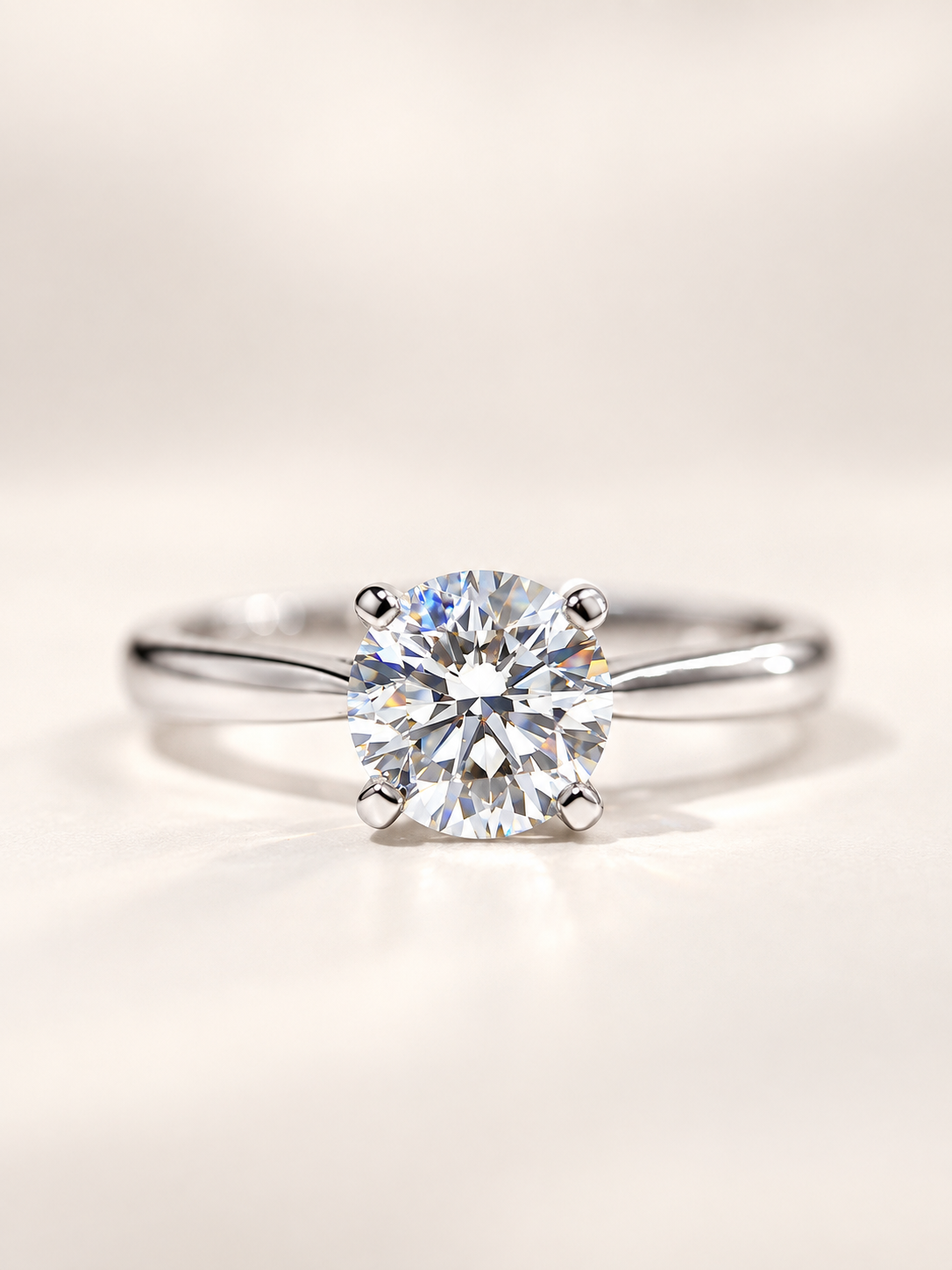 Classic Round Four-Prong Solitaire Lab-Grown Diamond Ring – Custom Lab-Grown Diamond
