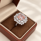 Fancy Intense Pink Radiant Cut Lab-Grown Diamond Detachable Ring & Pendant Convertible Luxurious High-Jewelry Cocktail Ring