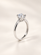 Classic Round Four-Prong Solitaire Lab-Grown Diamond Ring – Custom Lab-Grown Diamond