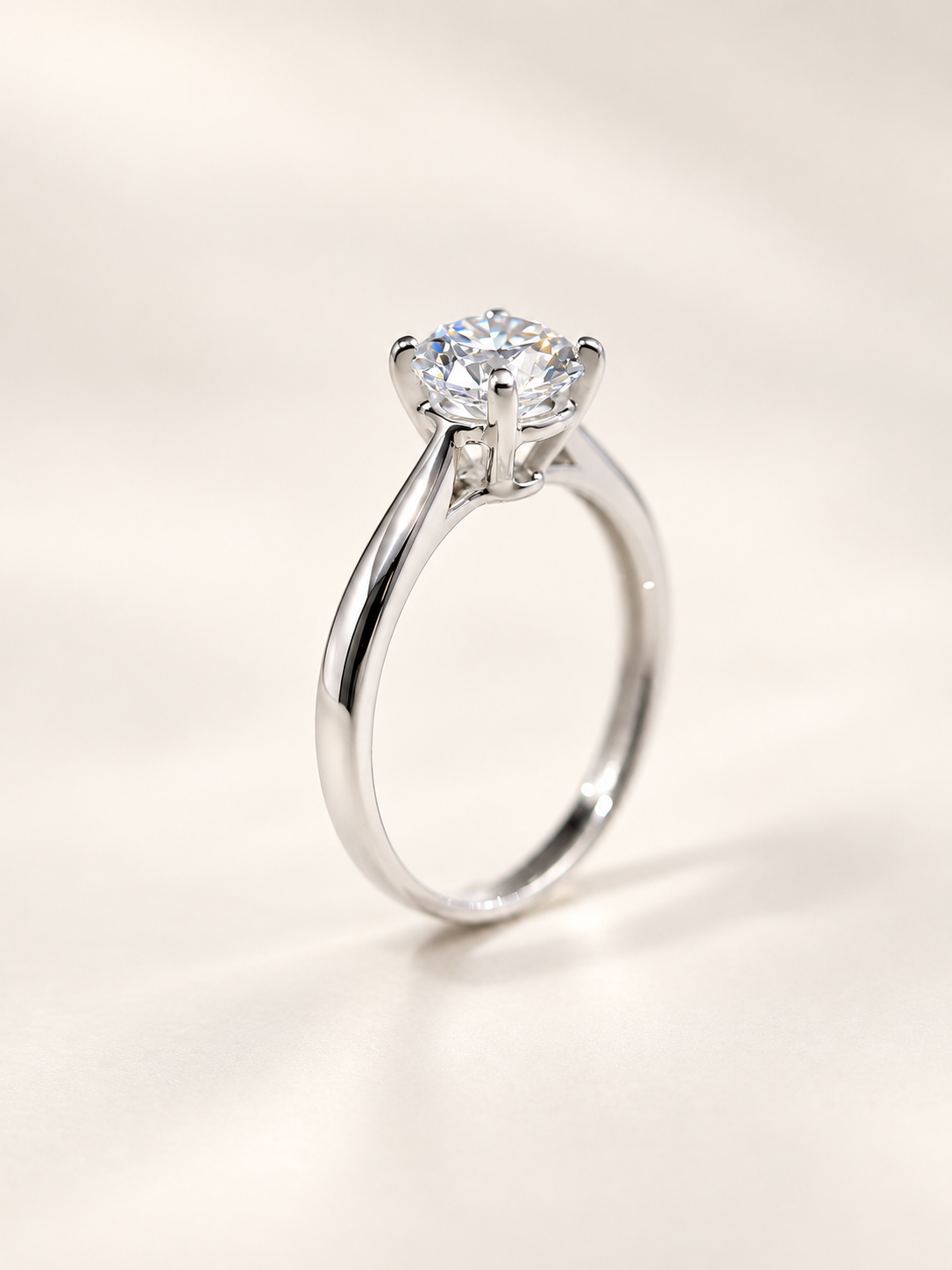 Classic Round Four-Prong Solitaire Lab-Grown Diamond Ring – Custom Lab-Grown Diamond