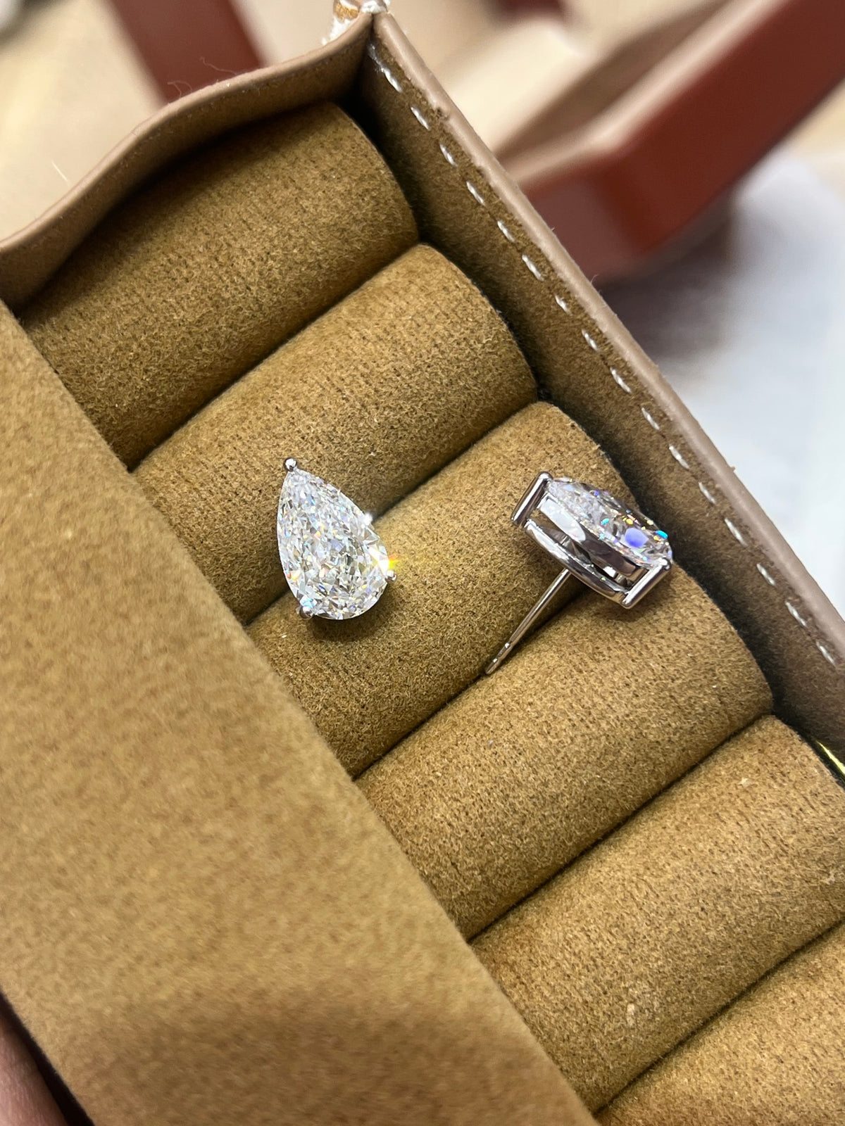 Fancy Cut Lab-Grown Diamond Solitaire Stud Earrings Collection