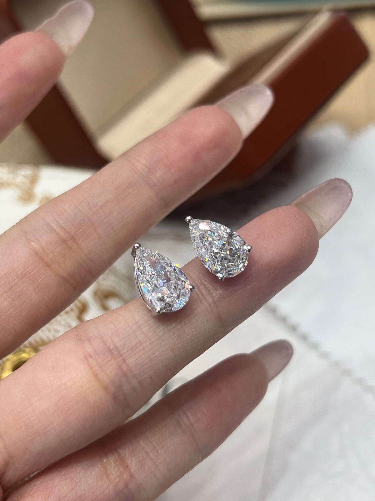 Fancy Cut Lab-Grown Diamond Solitaire Stud Earrings Collection