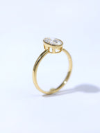 Oval Solitaire Bezel Set Ring – Classic Plain Band – Timeless Design – Lab-Grown Diamond