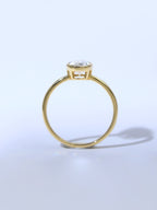 Oval Solitaire Bezel Set Ring – Classic Plain Band – Timeless Design – Lab-Grown Diamond