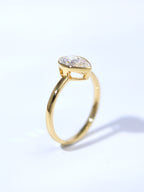 Pear Solitaire Bezel Set Ring – Classic Plain Band – Timeless Design – Lab-Grown Diamond