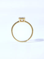 Emerald Solitaire Bezel Set Ring – Classic Plain Band – Timeless Design – Lab-Grown Diamond