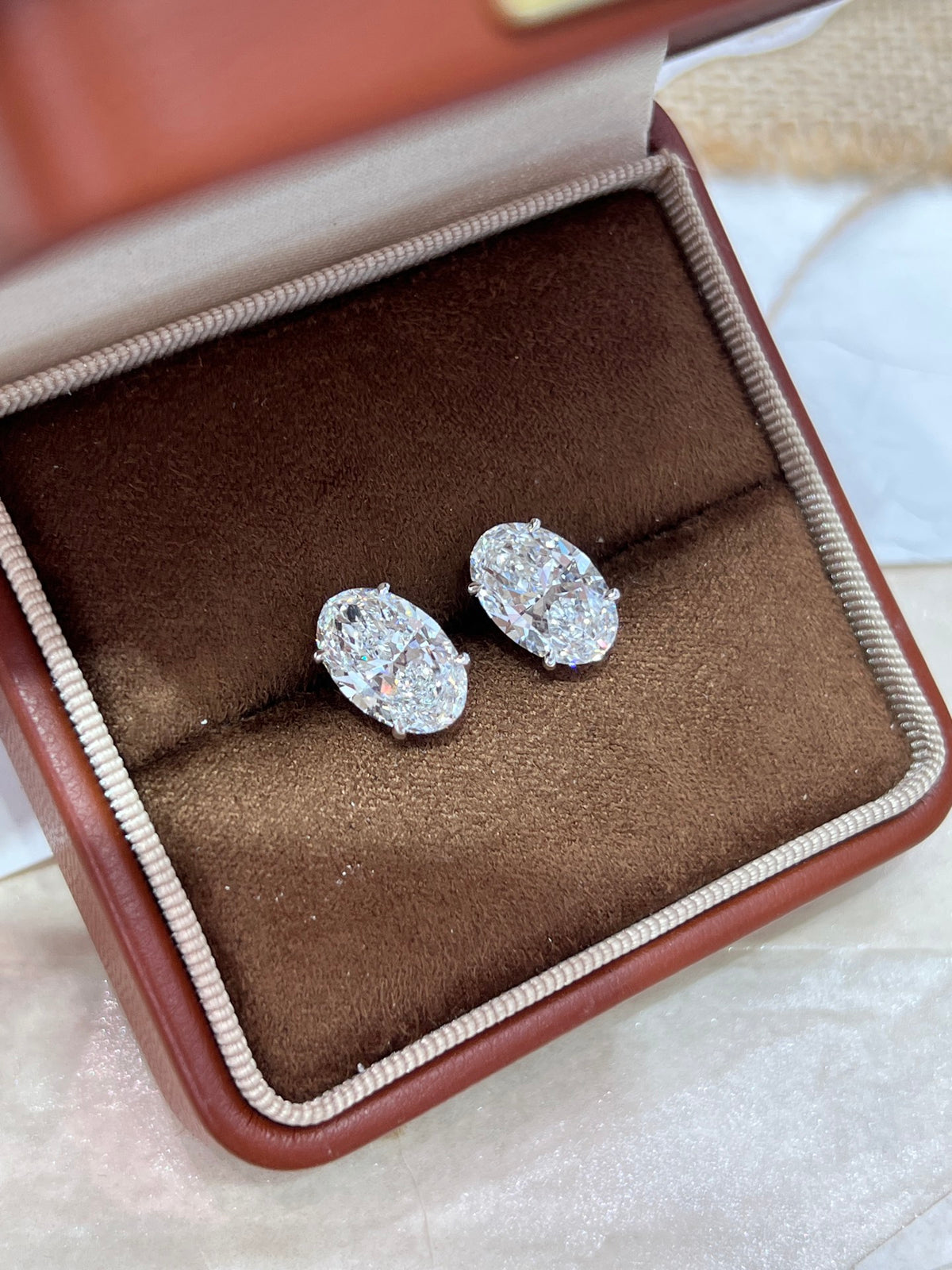 Fancy Cut Lab-Grown Diamond Solitaire Stud Earrings Collection