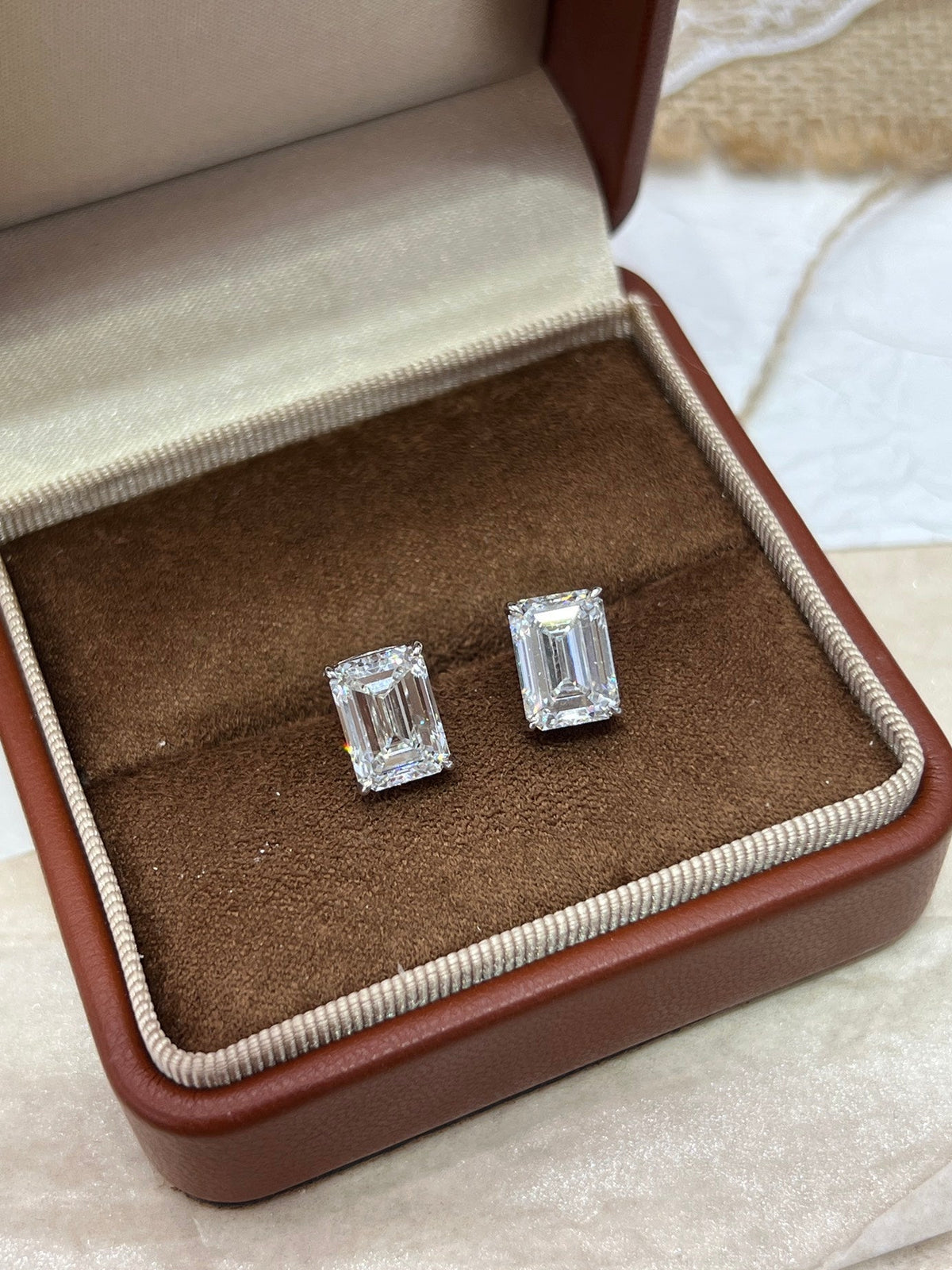 Fancy Cut Lab-Grown Diamond Solitaire Stud Earrings Collection