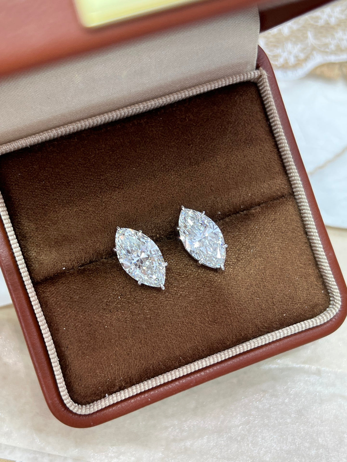 Fancy Cut Lab-Grown Diamond Solitaire Stud Earrings Collection