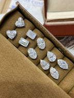 Fancy Cut Lab-Grown Diamond Solitaire Stud Earrings Collection